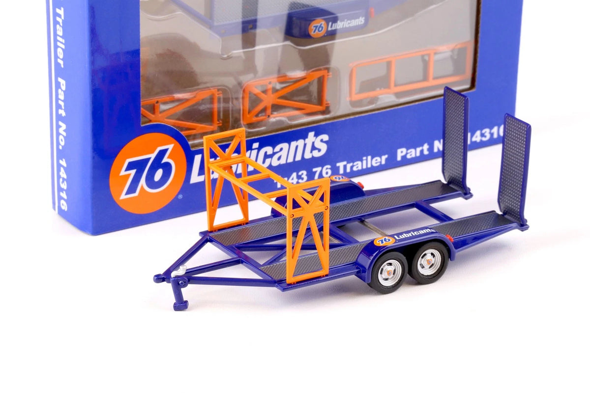 GMP 1:43 GMP Tandem Car Trailer with Tire Rack - Union 76 GMP-14316