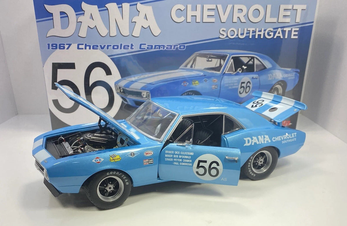 GMP 1:18 GMP 1967 Chevrolet Trans Am Camaro Z/28 - #56 Dana Chevrolet Southgate GMP-18972