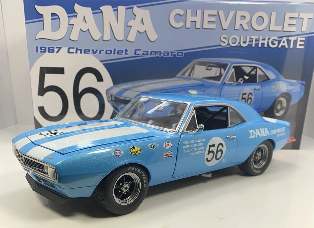 GMP 1:18 GMP 1967 Chevrolet Trans Am Camaro Z/28 - #56 Dana Chevrolet Southgate GMP-18972