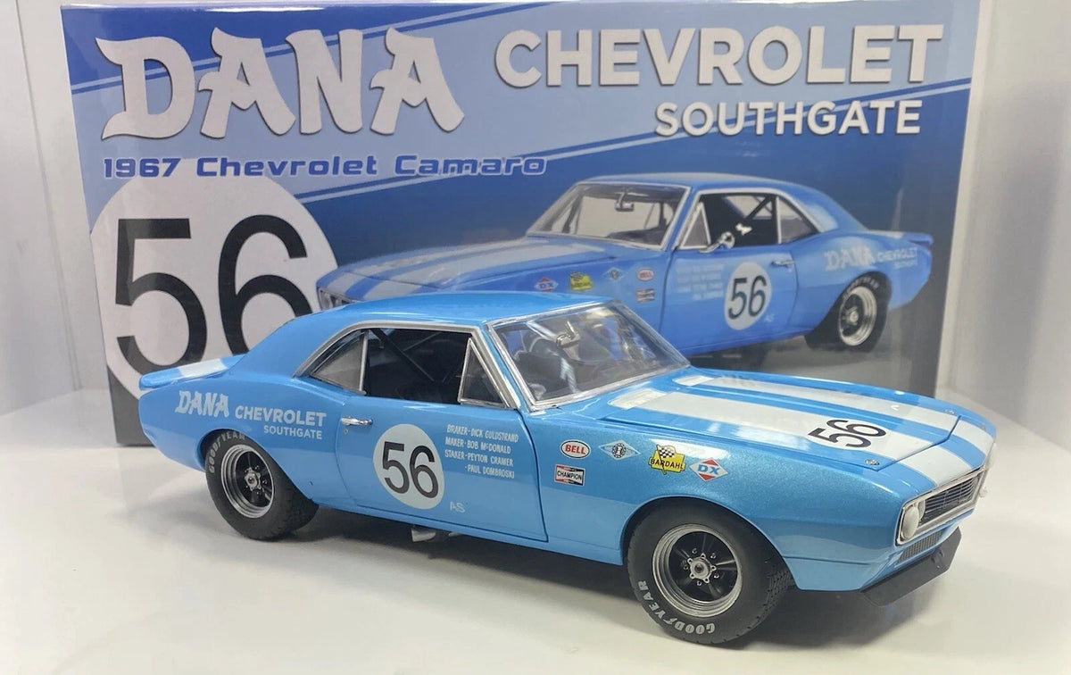 GMP 1:18 GMP 1967 Chevrolet Trans Am Camaro Z/28 - #56 Dana Chevrolet Southgate GMP-18972