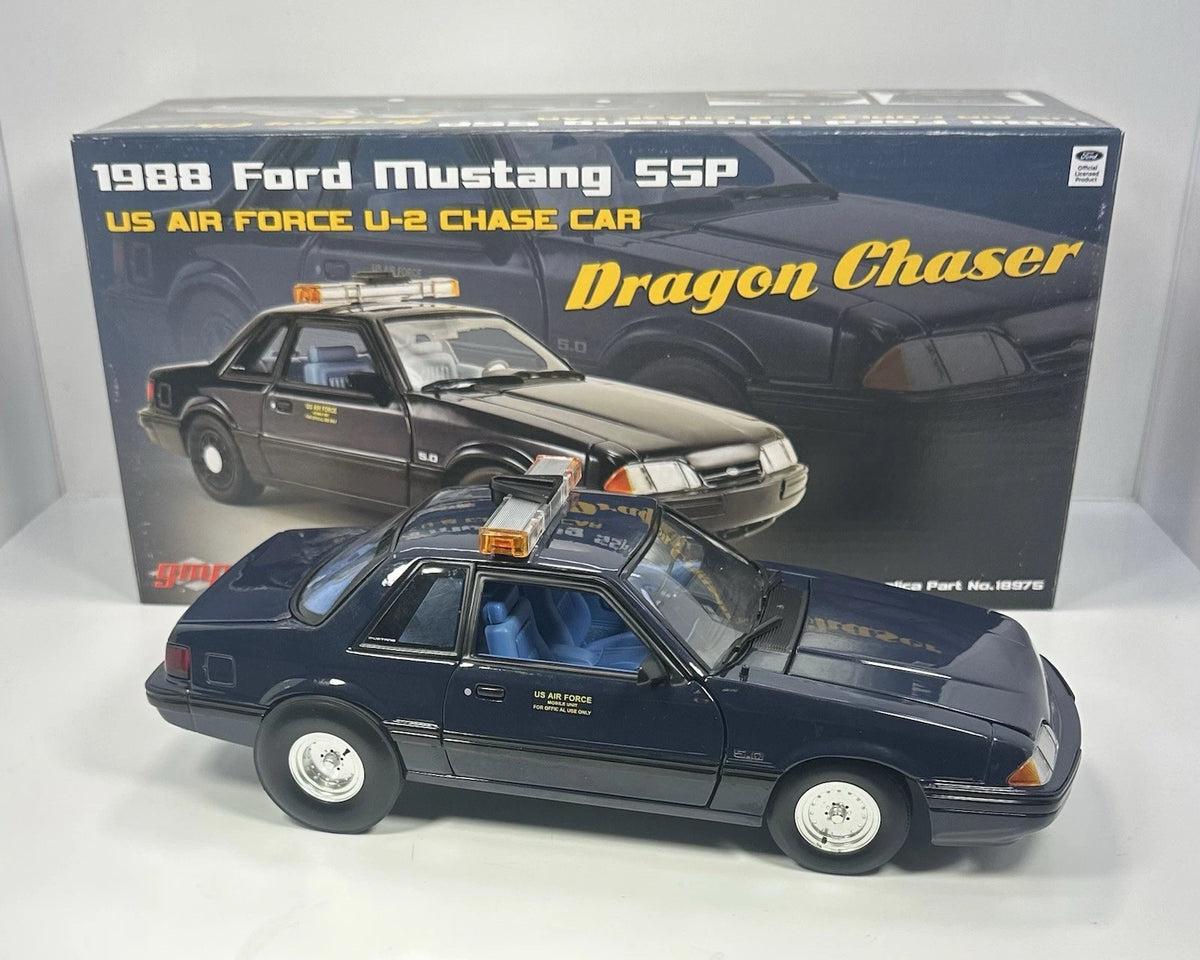 GMP 1:18 1988 Ford Mustang 5.0 SSP - U.S. Air Force U-2 Chase Car - Dragon Chaser GMP-18975