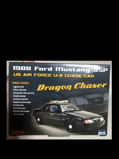 GMP 1:18 1988 Ford Mustang 5.0 SSP - U.S. Air Force U-2 Chase Car - Dragon Chaser GMP-18975