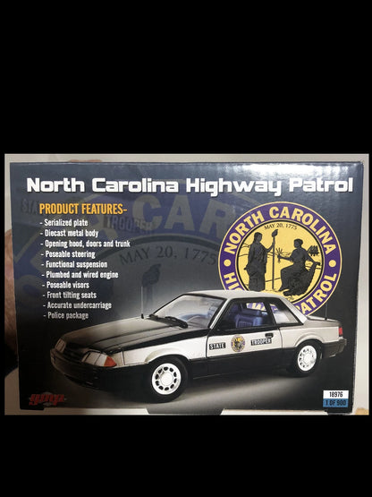 GMP 1:18 1993 Ford Mustang 5.0 SSP - North Carolina Highway Patrol State Trooper GMP-18976