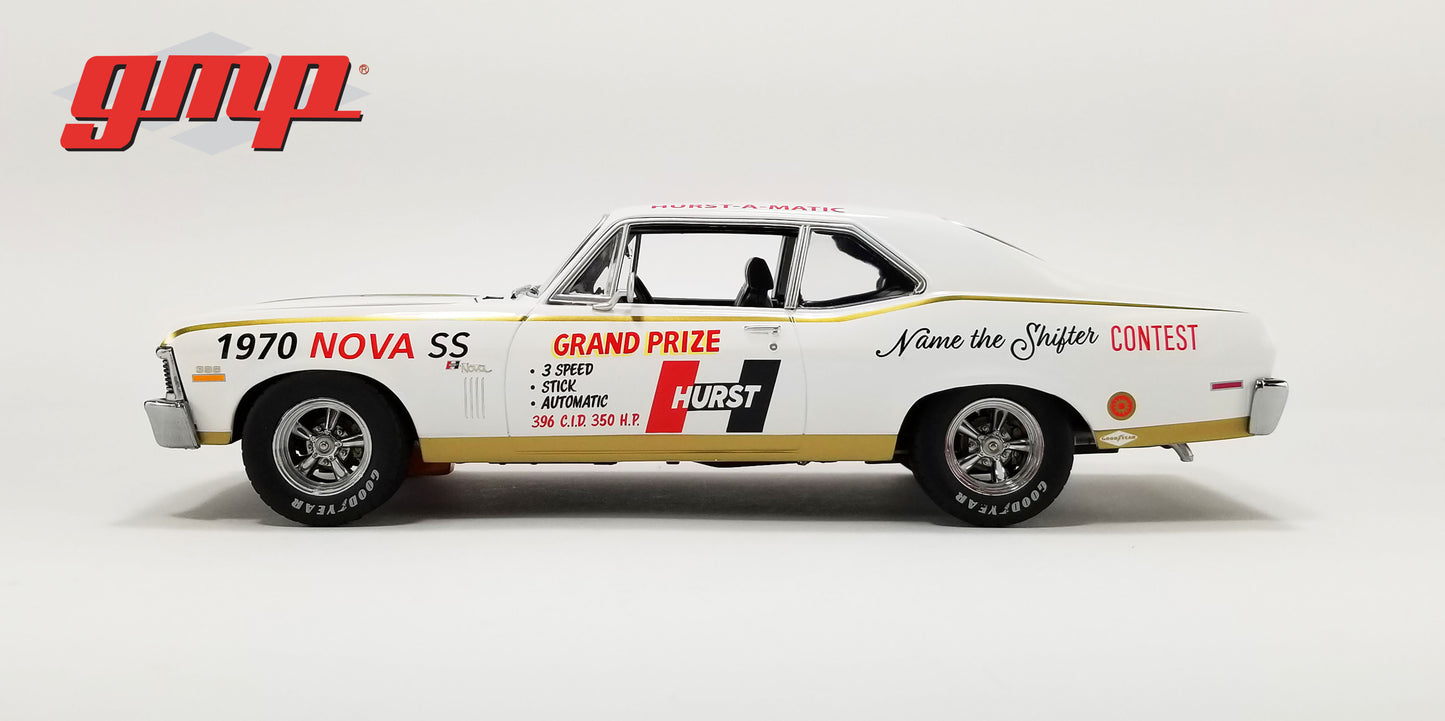GMP 1:18 1970 Chevrolet Nova SS 54th International 500 Mile Sweepstakes Hurst Performance Grand Prize Car GMP-18982