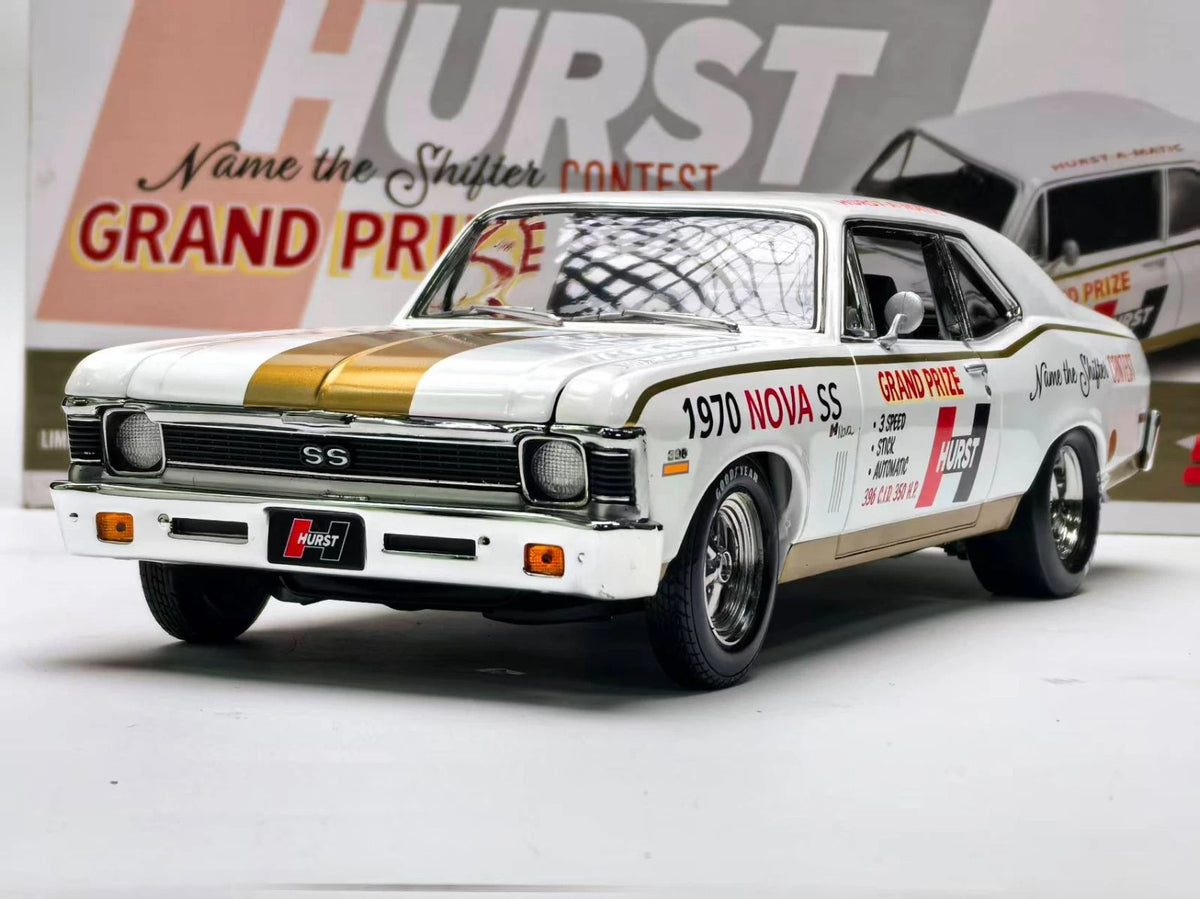 GMP 1:18 1970 Chevrolet Nova SS 54th International 500 Mile Sweepstakes Hurst Performance Grand Prize Car GMP-18982