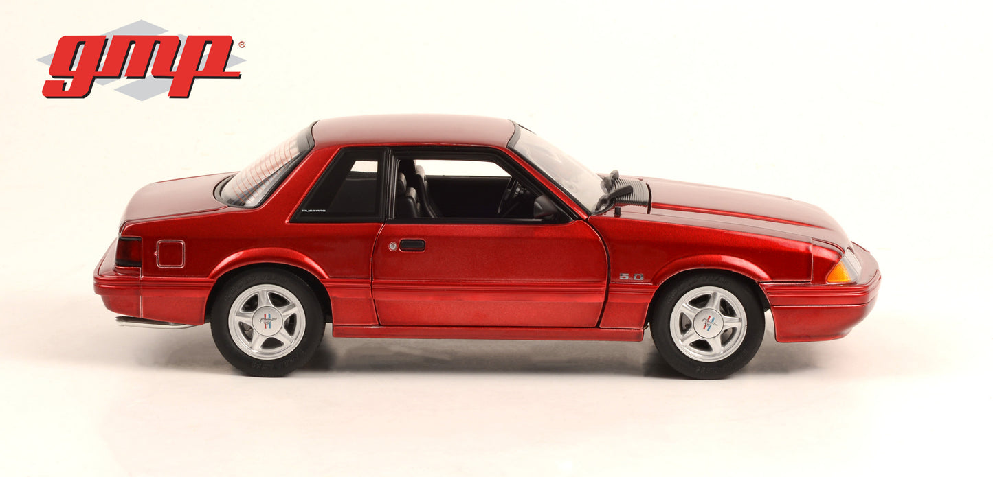 GMP 1:18 1993 Ford Mustang LX 5.0 - Electric Red with Black Interior GMP-19003