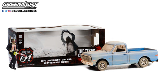 Highway 61 1:18 The Texas Chain Saw Massacre (1974) - 1971 Chevrolet C-10 with Leatherface Figure HWY-18022
