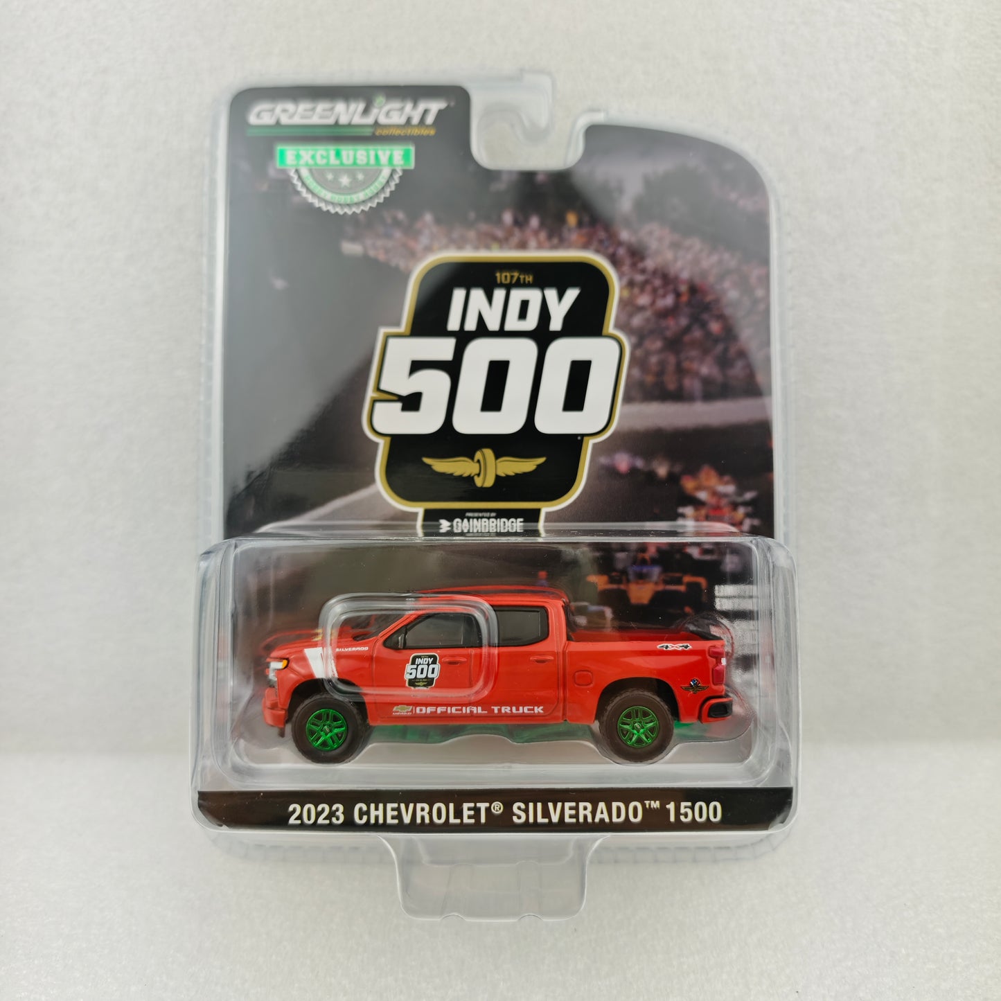 GreenLight Green Machine 1:64 2023 Chevrolet Silverado 1500 - 2023 107th Running of the Indianapolis 500 Official Truck (Hobby Exclusive) 30457
