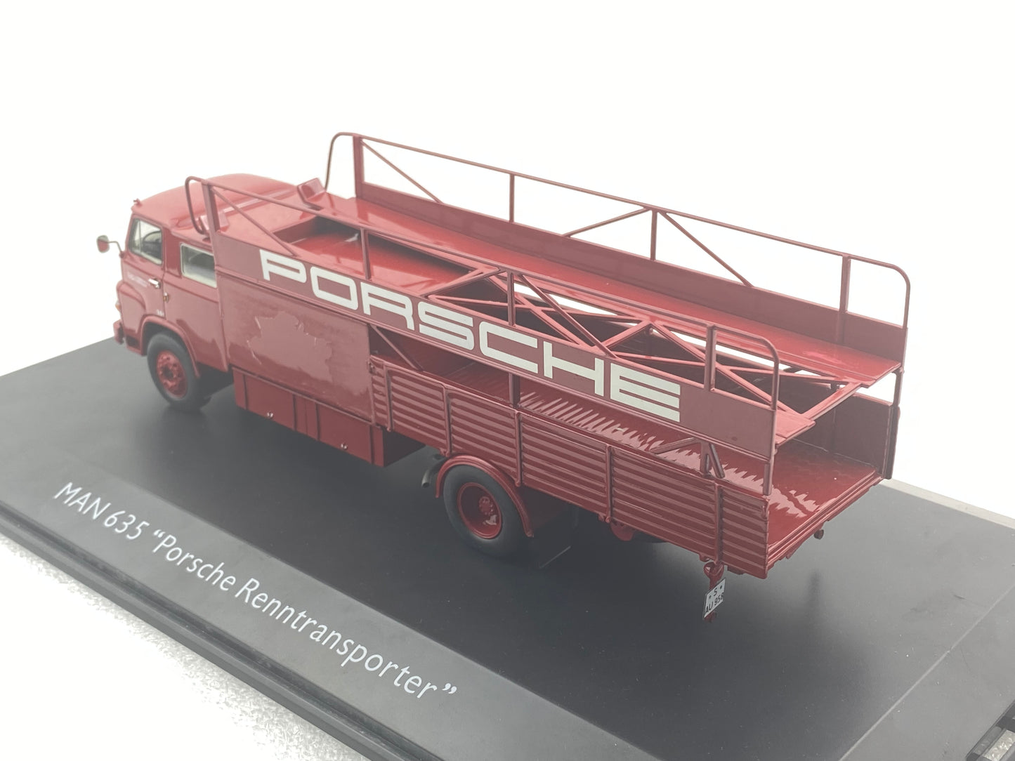 Schuco 1:43 MAN 635 Porsche Race Truck Red 450894400 (Clearance Final Sale)