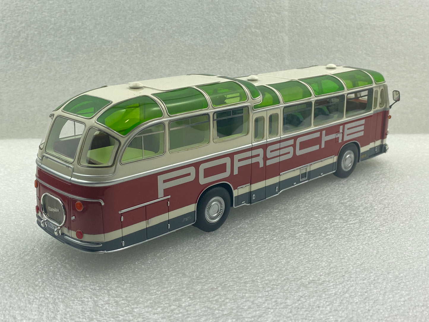 Schuco 1:43 Auwarter Neoplan FH 11 Porsche Racing Service Bus 450896600 (Damaged / Clearance Final Sale)