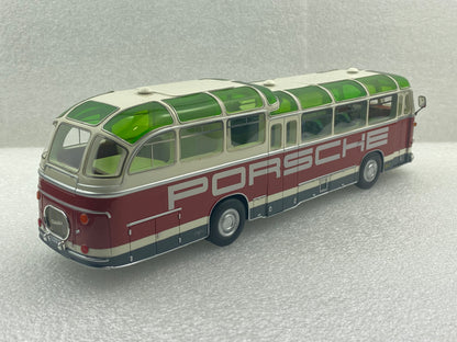 Schuco 1:43 Auwarter Neoplan FH 11 Porsche Racing Service Bus 450896600 (Damaged / Clearance Final Sale)