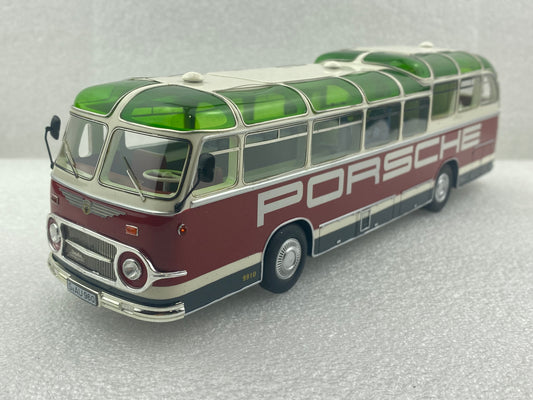 Schuco 1:43 Auwarter Neoplan FH 11 Porsche Racing Service Bus 450896600 (Damaged / Clearance Final Sale)