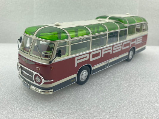 Schuco 1:43 Auwarter Neoplan FH 11 Porsche Racing Service Bus 450896600 (Clearance Final Sale)