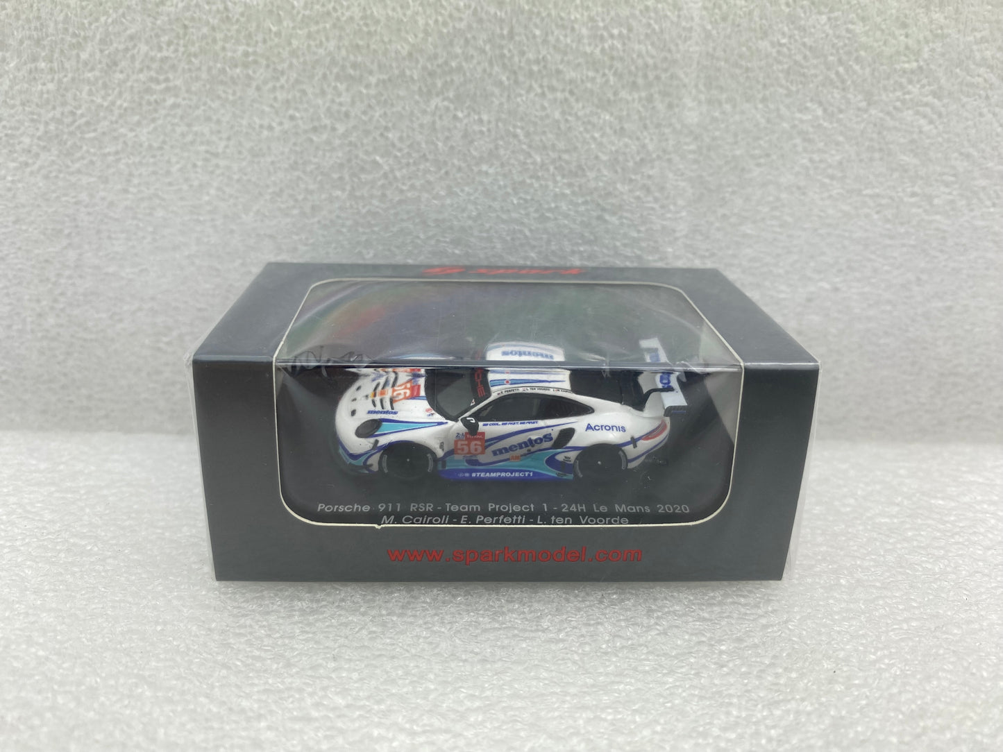 Spark 1:87 Porsche 911 RSR #56 Team Project 1 24H Le Mans 2020 M.Cairoli - E.Perfetti - L.ten Voorde 87S160