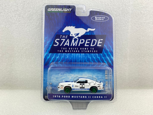 GreenLight Green Machine 1:64 The Drive Home to the Mustang Stampede Series 1 - 1976 Ford Mustang II Cobra II - Stampede Car #2 13340-B