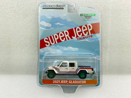 GreenLight Green Machine 1:64 2021 Jeep Gladiator “Super Jeep” Tribute 30382