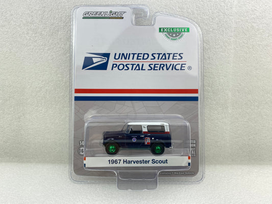 GreenLight Green Machine 1:64 1967 Harvester Scout (Right Hand Drive) - United States Postal Service (USPS) 30463