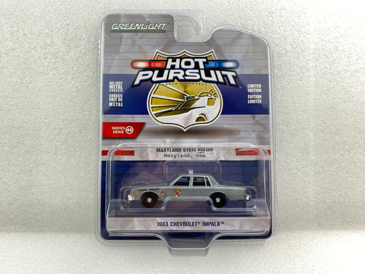 GreenLight Green Machine 1:64 Hot Pursuit Series 45 - 1983 Chevrolet Impala - Maryland State 43030-A
