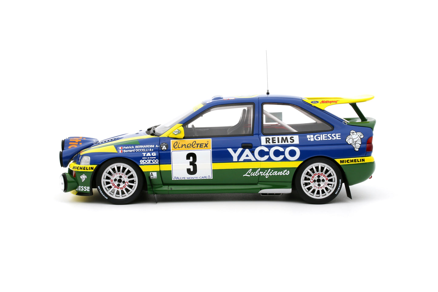 OTTO 1:18 Ford Escort RS Cosworth 1996 Rally Monte Carlo #3 P.Bernardini OT1028
