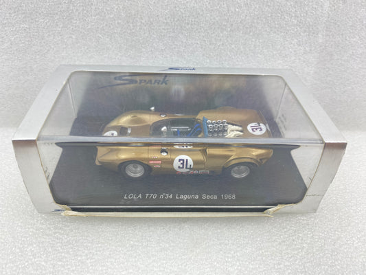 Spark 1:43 Lola T70 #34 G.Former Laguna Seca 1968 S1140