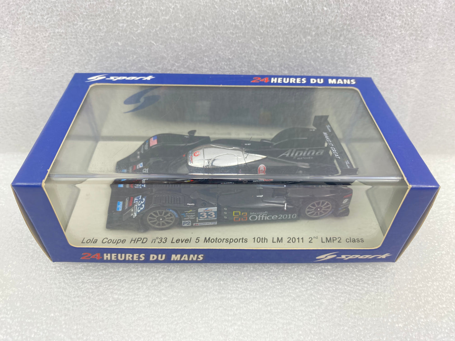 Spark 1:43 Lola Coupe HPD Level 5 Motorsports #33 Christophe Bouchut/Scott Tucker/Joπo Barbosa - 2nd LMP2 CLASS Le Mans 2011 S2530
