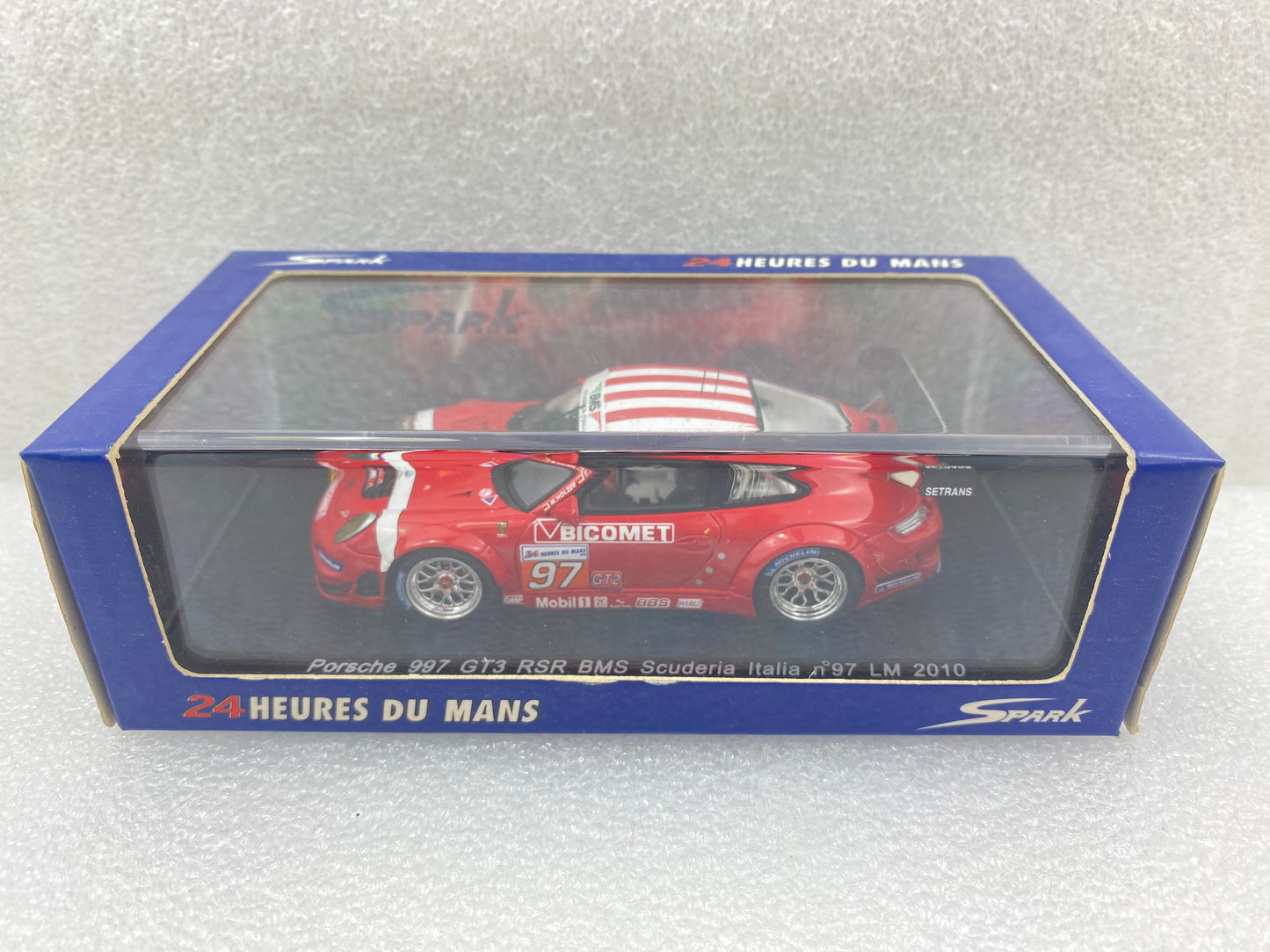 Spark 1:43 Porsche 997 GT3 RSR BMS Scuderia Italia #97 Holzer/Westbrook/Scheider Le Mans 2010 3rd LMGT2 S2586