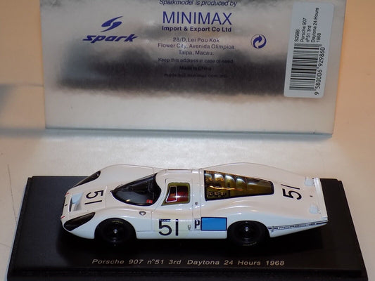 Spark 1:43 Porsche 907 #51 3rd Daytona 24 Hours 1968 S2986