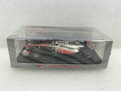 Spark 1:43 McLaren MP4-26 #4 Jason Button 200 GP Winner Hungary GP 2011 S3029