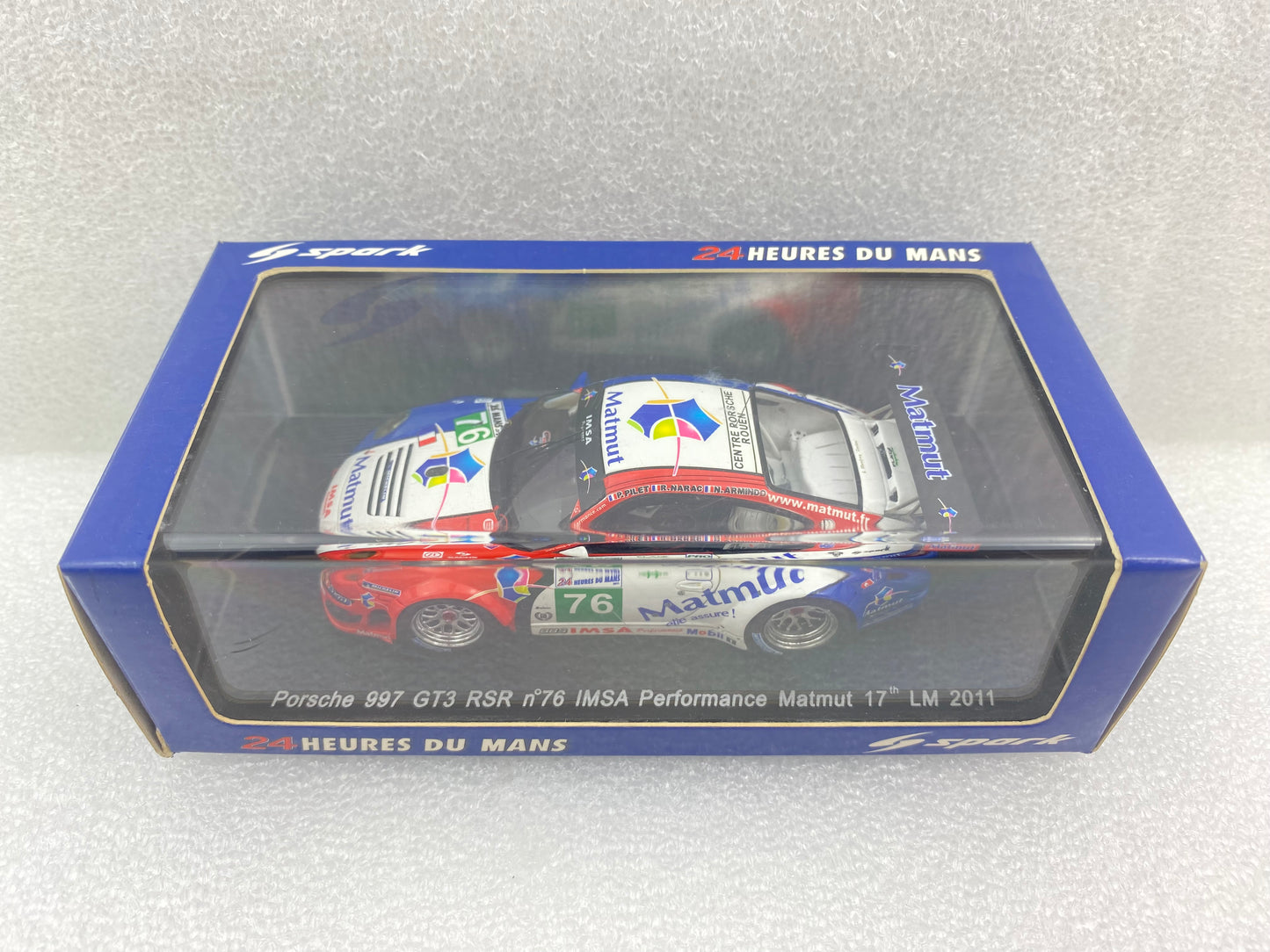 Spark 1:43 Porsche 997 GT3 RSR IMSA Performance Matmut #76 Narac/Pilet/Armindo - Le Mans 2011 S3417