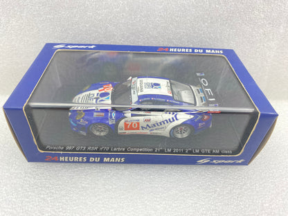 Spark 1:43 Porsche 997 GT3 RSR Larbre Competition #70 Bourret/Gibon/Belloc - 2nd GTE AM Le Mans 2011 S3422