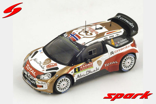 Spark 1:43 Citroen DS3 #4 M.Ostberg/J.Andersson - Citroen Total Abu Dhabi WRT - 4th Rally Monte Carlo 2014 S3789