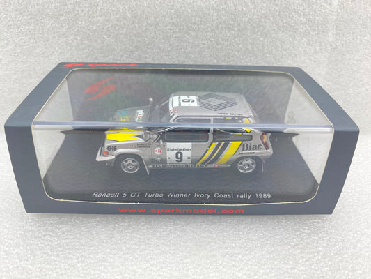 Spark 1:43 Renault 5 GT Turbo #9 A.Oreille/G.Thimonier - Winner Ivory Coast Rally 1989 S3859