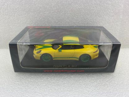 Spark 1:43 Porsche 911 R Yello with Green Stripes S4957