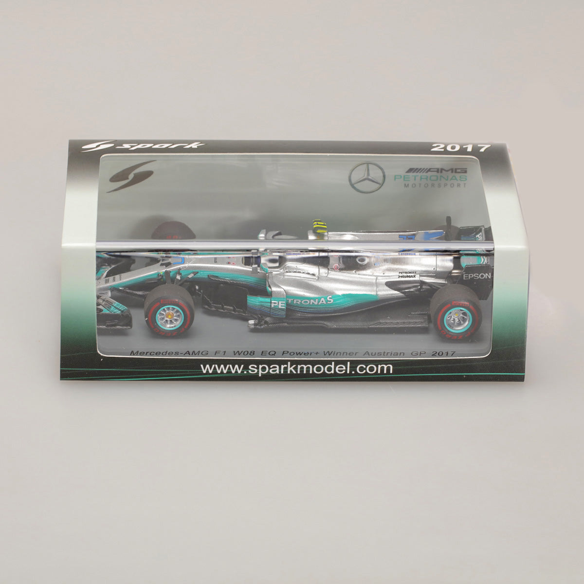 Spark 1:43 Mercedes-AMG F1 W08 EQ Power+ Petronas #77 Valtteri Bottas - Winner Austrian GP 2017 S5048