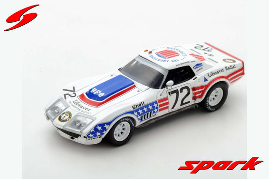 Spark 1:43 Chevrolet Corvette #72 J.Greenwood/A.Cudini/B.Darniche - Le Mans 1972 S5075