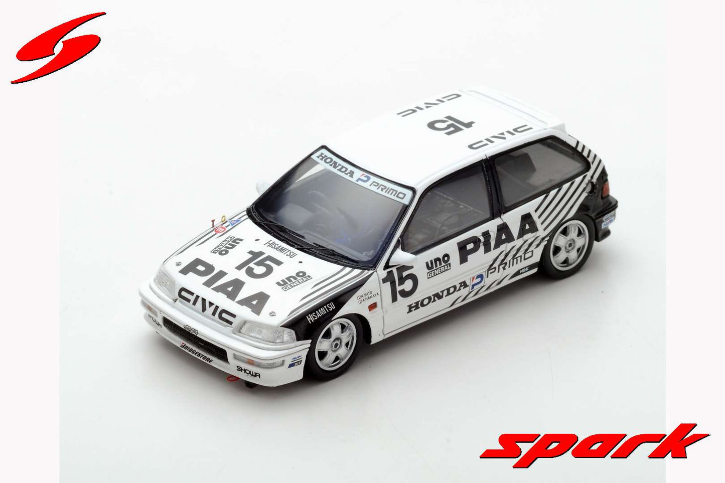 Spark 1:43 Honda Civic EF9 #15 O.Nakako/H.Okada - 1st Grp3 JTC Suzuka 500km 1990 S5461
