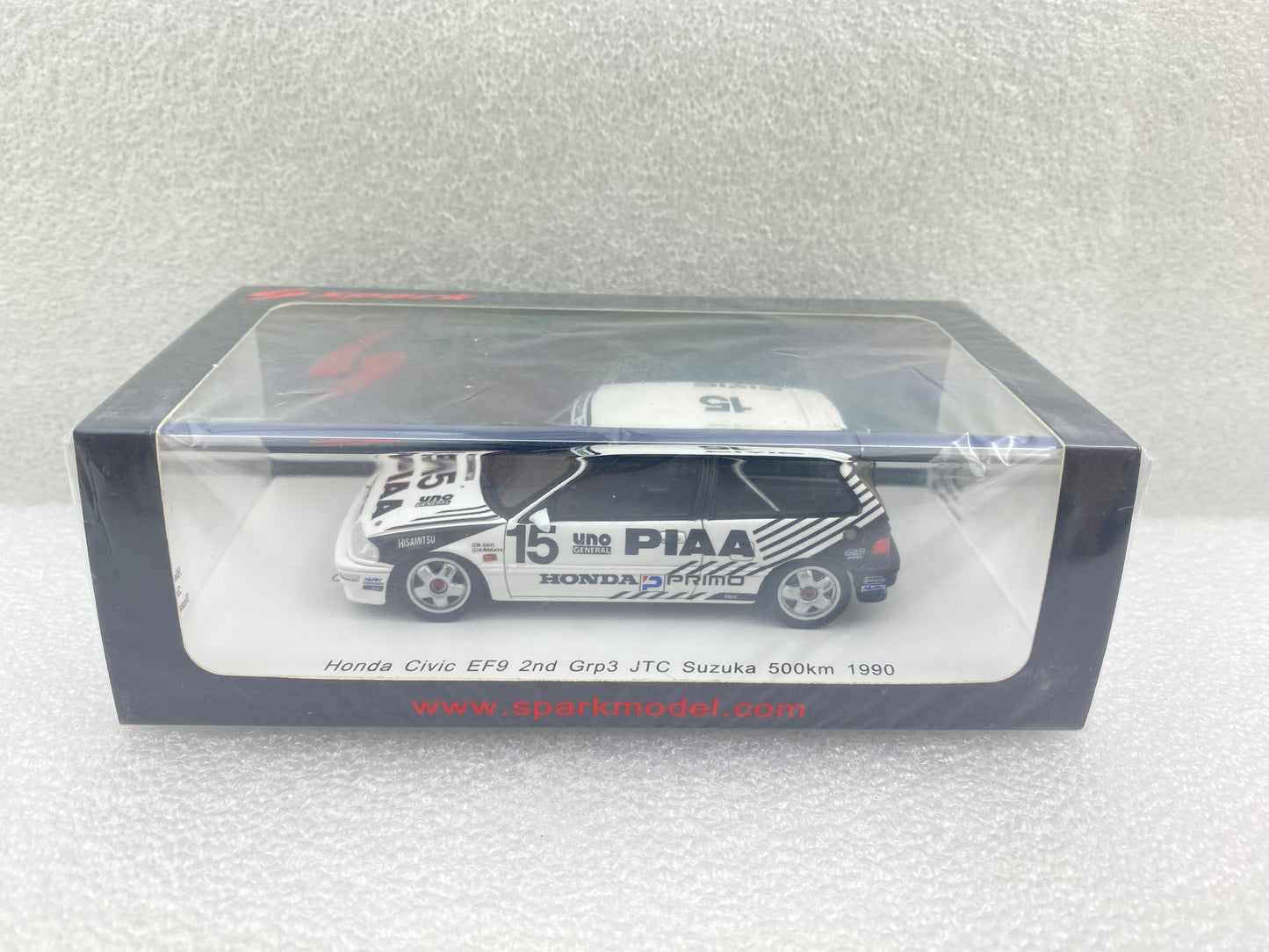 Spark 1:43 Honda Civic EF9 #15 O.Nakako/H.Okada - 1st Grp3 JTC Suzuka 500km 1990 S5461