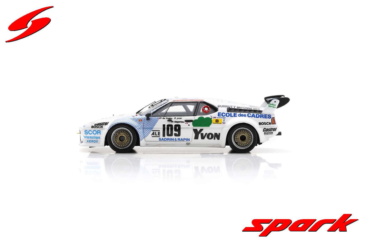 Spark 1:43 BMW M1 14th 24H Le Mans 1984 #109 P.de Thoisy - P.Dagoreau - J-F Yvon S6409