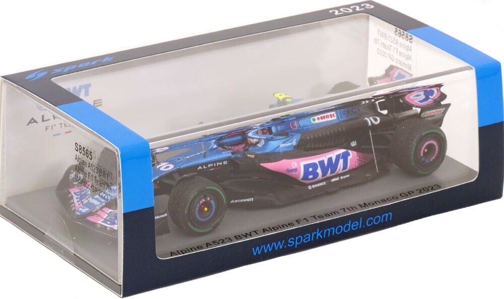 Spark 1:43 Alpine A523 BWT Alpine F1 Team 7th Monaco GP 2023 #10 Pierre Gasly S8565