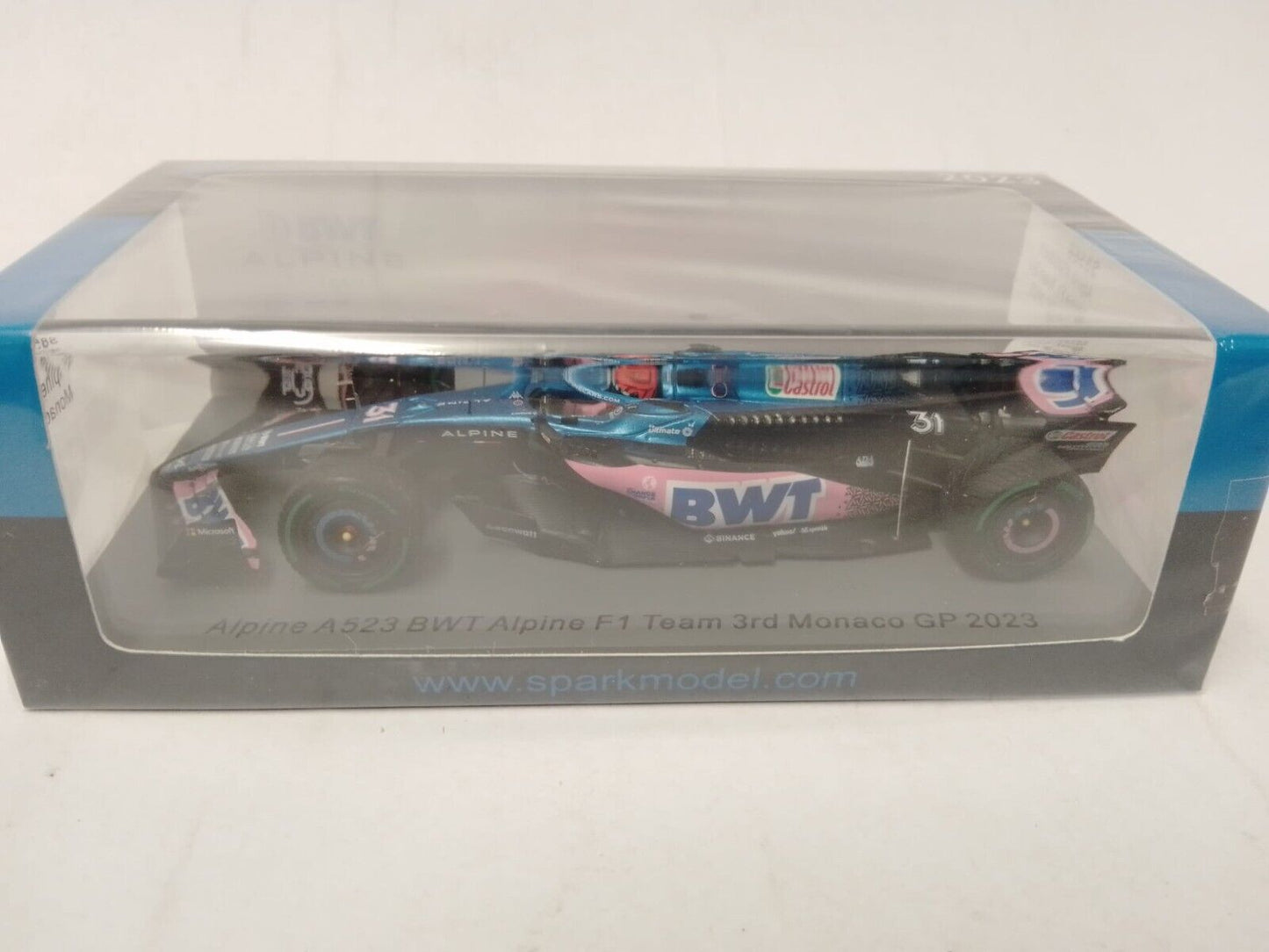 Spark 1:43 Alpine A523 BWT Alpine F1 Team 3rd Monaco GP 2023 #31 Esteban Ocon S8566