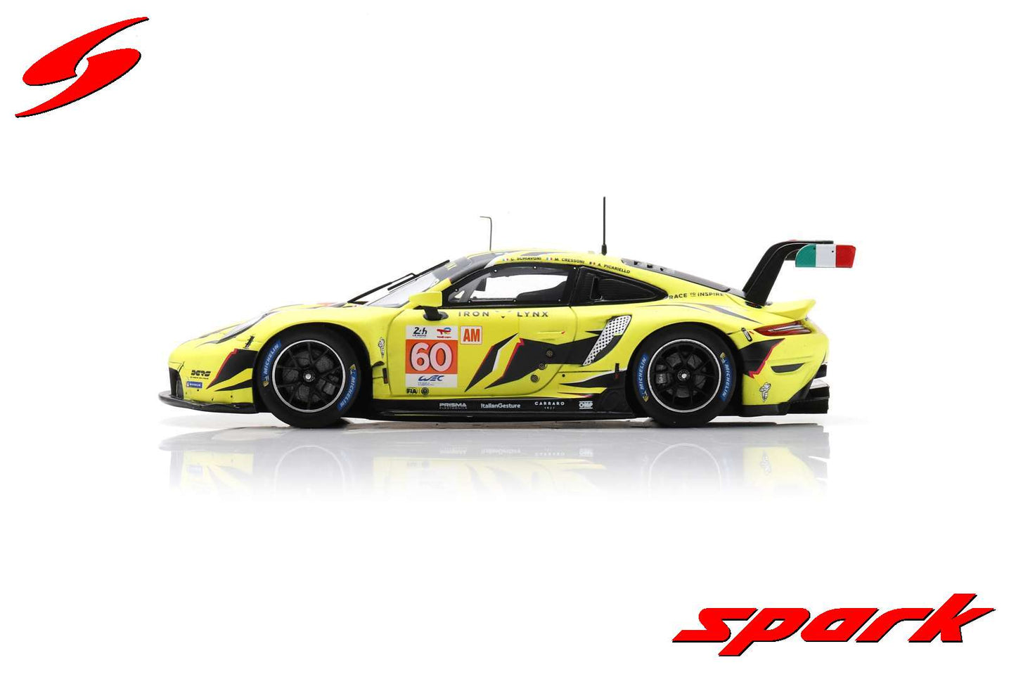 Spark 1:43 Porsche 911 RSR - 19 IRON LYNX 24H Le Mans 2023 #60 C.Schiavoni - M.Cressoni - A.Picariello S8763