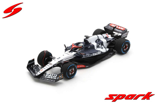 Spark 1:43 AlphaTauri AT04 Scuderia AlphaTauri 10th Belgian GP F1 2023 Sprint Race With wet tyres #3 Daniel Ricciardo S8920