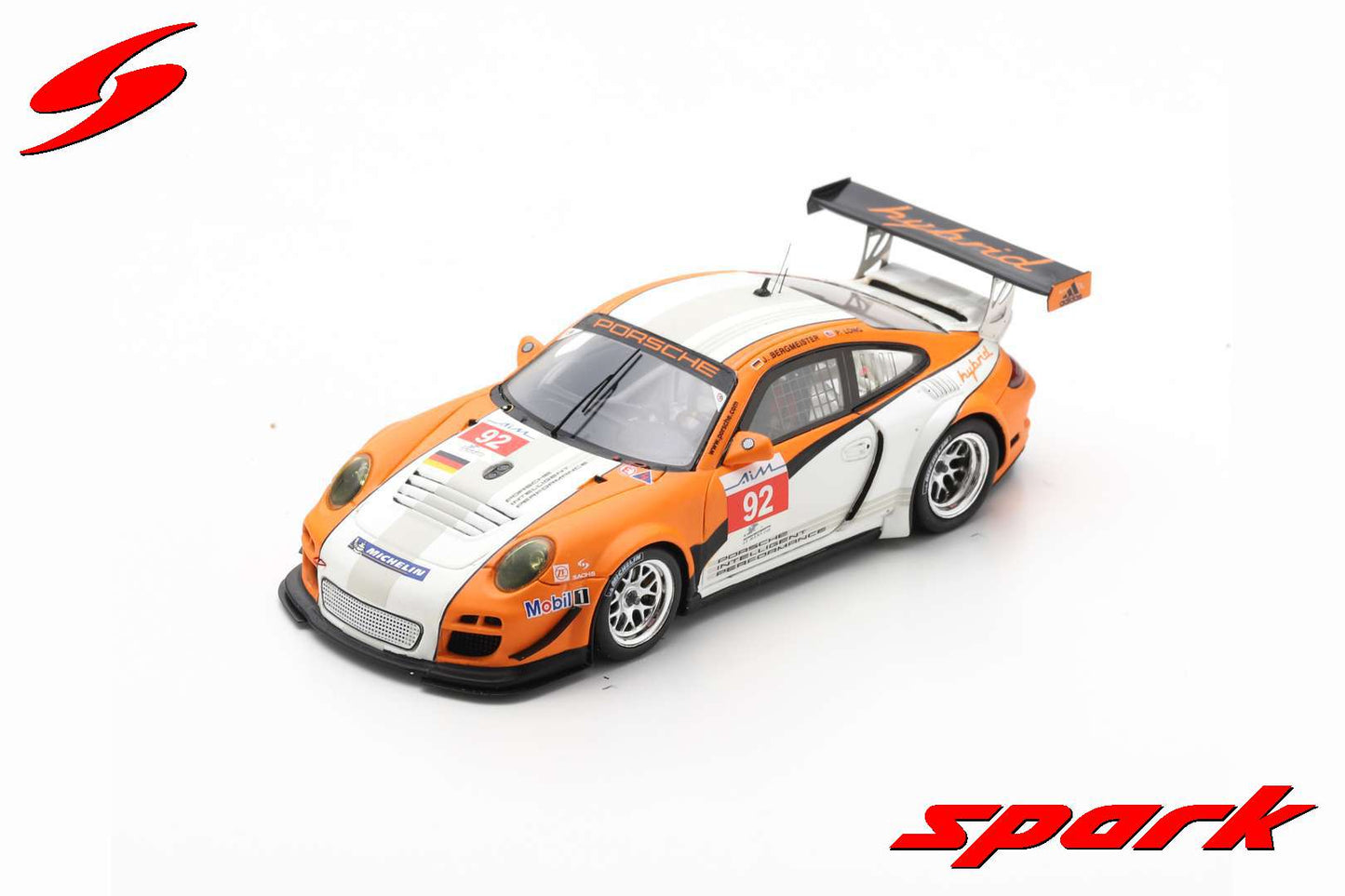 Spark 1:43 Porsche 911 997 GT3 R Hybrid - Winner LMGTH Class - #92 6th 1000 kms of Zhuhai ILMC 2010 SA005