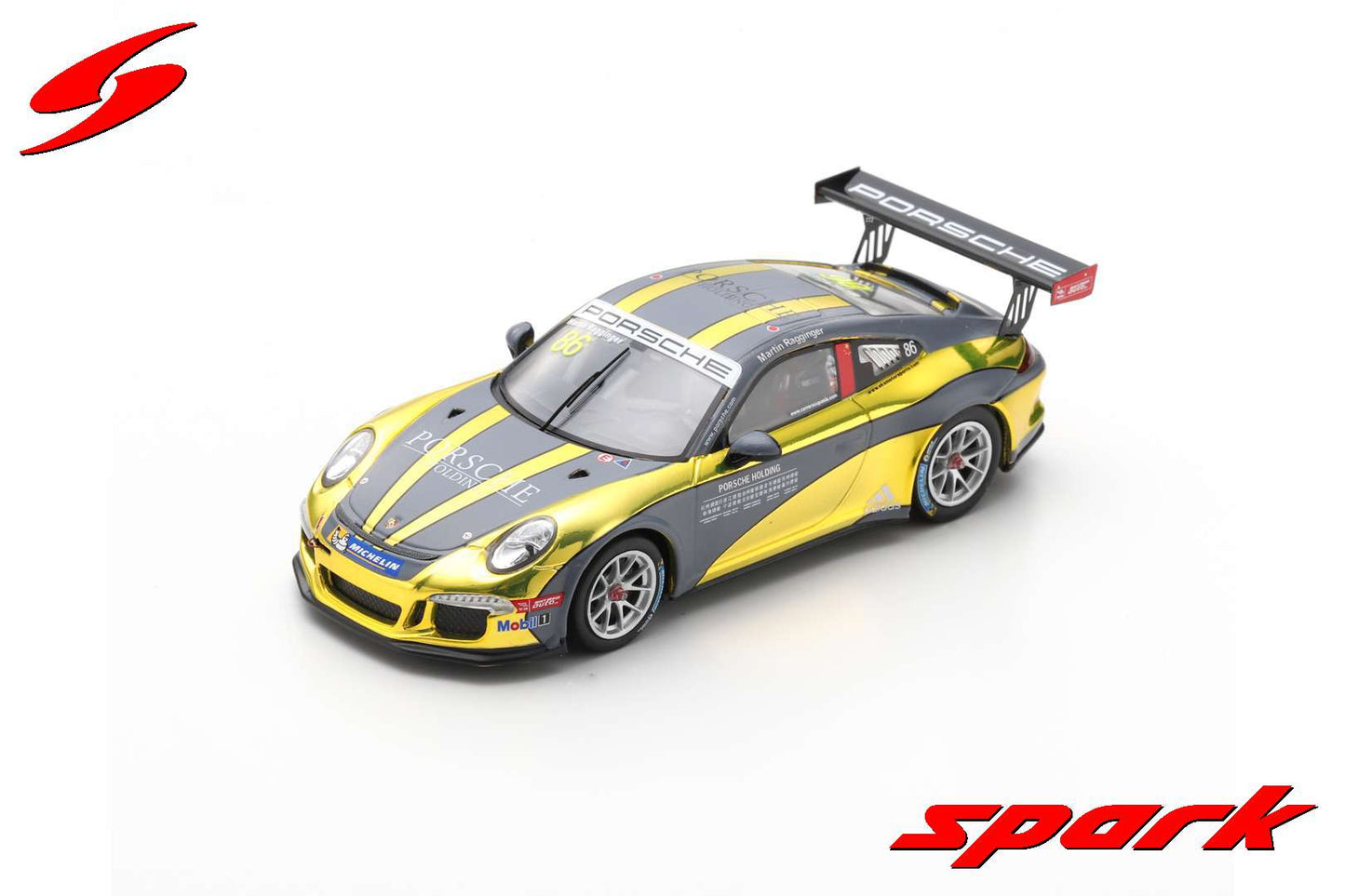 Spark 1:43 Porsche 911 991 #86 Martin Ragginger Porsche Carrera Cup Asia 2015 SA080