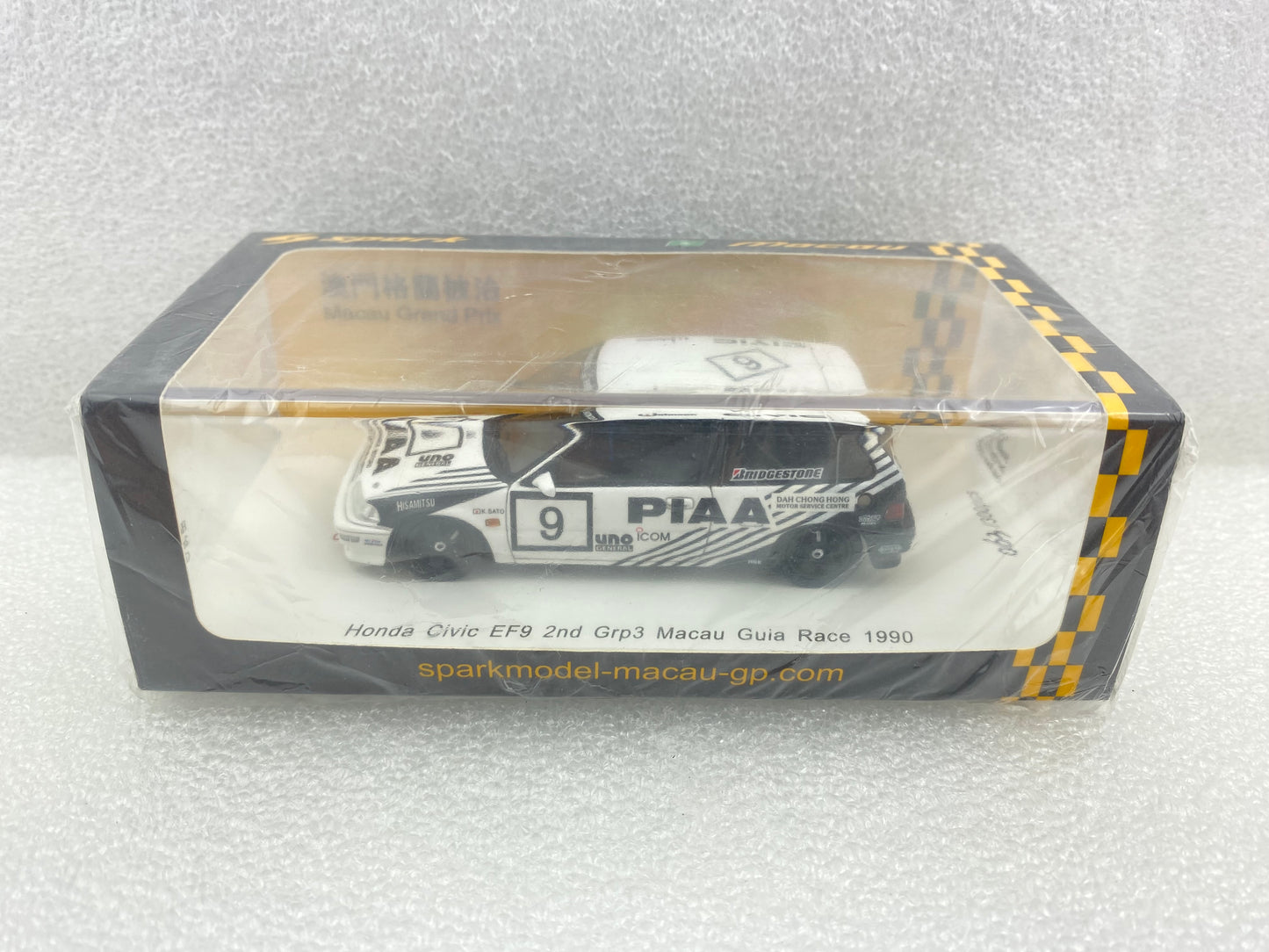 Spark 1:43 Honda Civic EF9 PIAA Nakajima Planning #9 Koji Sato 2nd Grp3 Macau GP 1990 SA129