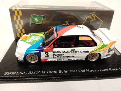 Spark 1:43 BMW E30 - BMW M Team Schnitzer 2nd Macau Guia Race 1990 #3 Emanuele Pirro SA226
