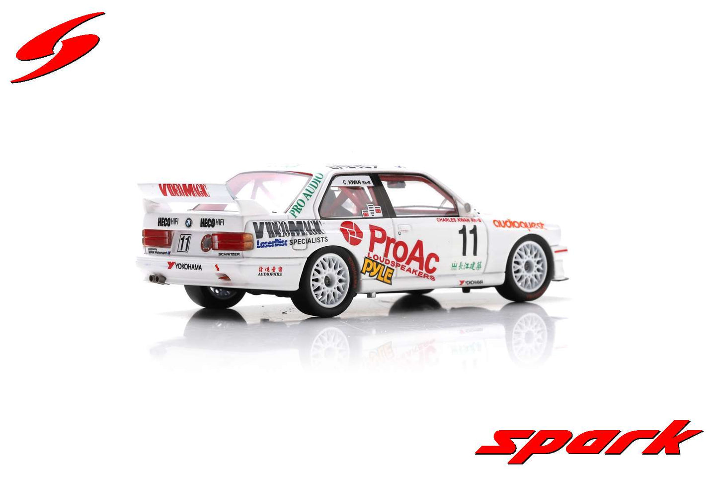 Spark 1:43 BMW E30 M3 ProAC Winner Macau Guia 1993 #11 Charles Kwan SA246