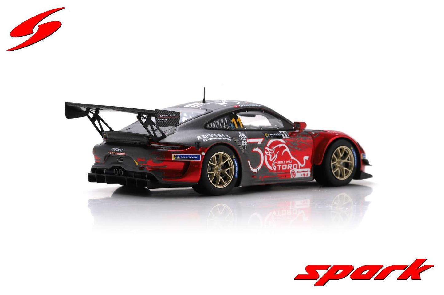 Spark 1:43 Porsche 911 GT3 R No.11 TORO Racing 3rd Macau GT Cup 2022 Alexandre Imperatori SA265