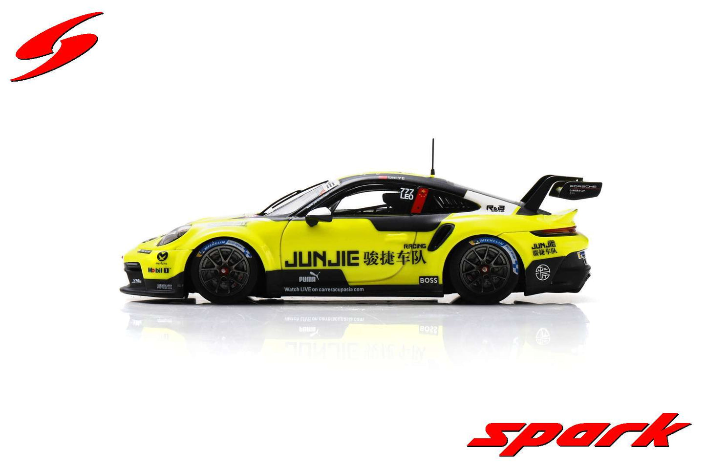 Spark 1:43 Porsche 911 GT3 Cup No.777 Porsche Carrera Cup Asia Champion 2022 Leo Ye SA269