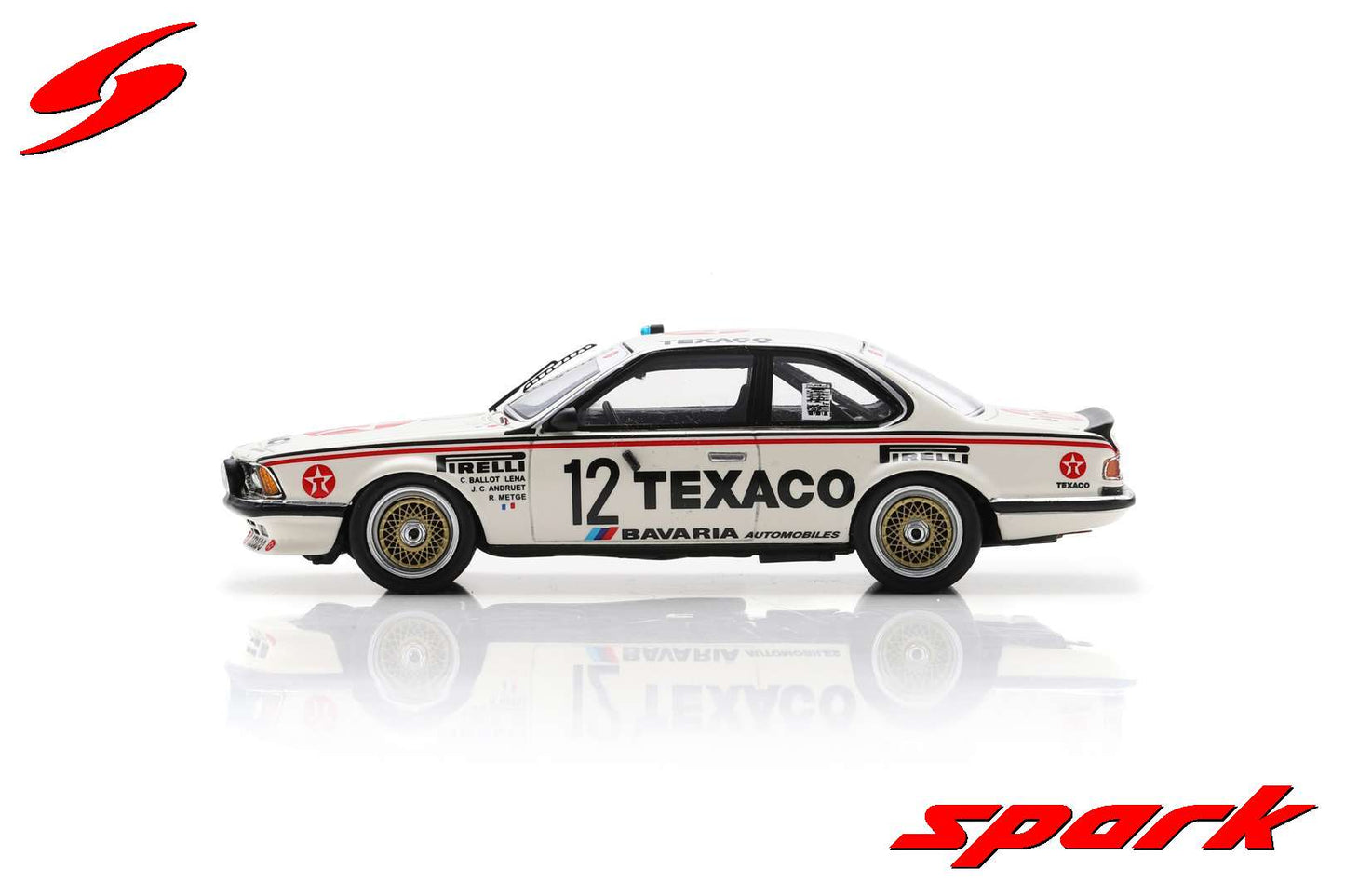 Spark 1:43 BMW 635 Csi No.12 Bavaria Automobiles 24H Spa 1985 C.Ballot Lena - R.Metge - J.C.Andruet SB661
